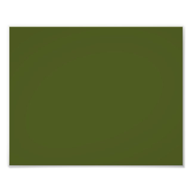 Olive Green Background Colour Customise This Photo Print (Front)