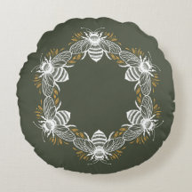 Olive Green Bee Circle