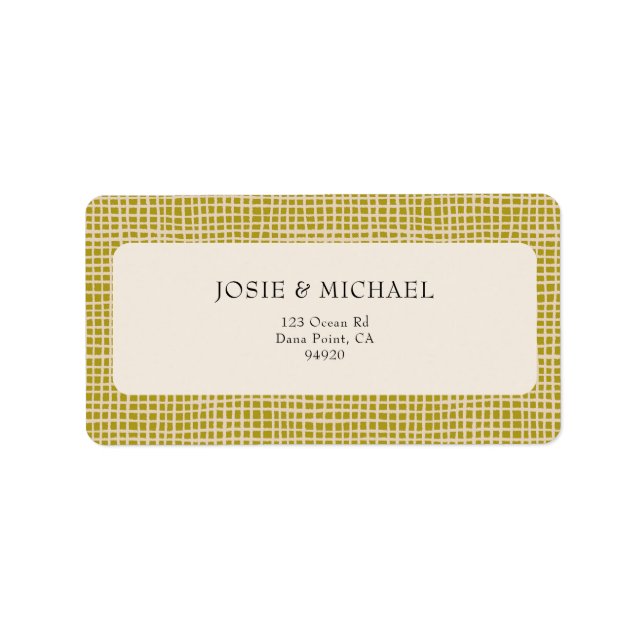 Olive Green Boho  Label (Front)