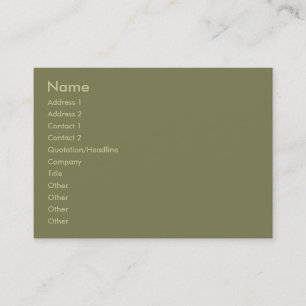 Olive Green Business Card