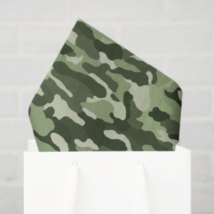Olive Green Camouflage Tissue Paper