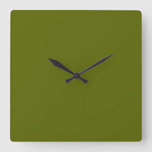 Olive Green Clock