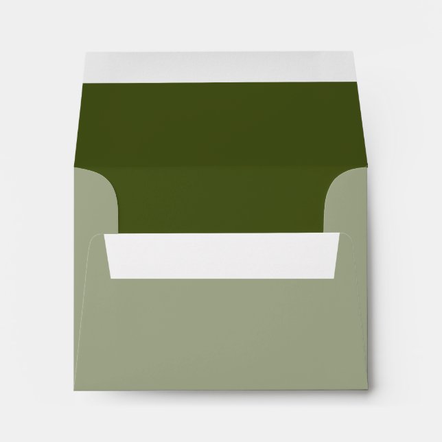 Olive Green Colour Design Customise This Envelopes (Back (Bottom))