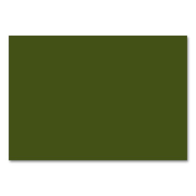Olive Green Colour Design Customise This Table Number (Front)
