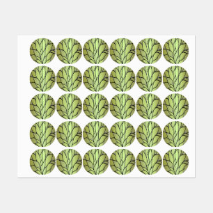Olive Green Creative Leave Pattern 