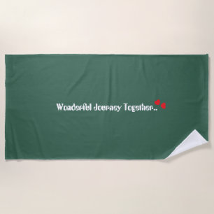 Olive Green Custom Gift Personalised Regulation Beach Towel