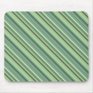 Olive green diagonal stripes mouse pad