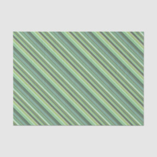 Olive green diagonal stripes tissue paper