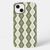 Olive green diamond pattern Case-Mate iPhone case
