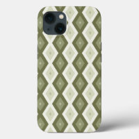 Olive green diamond pattern Case-Mate iPhone case