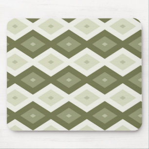 Olive green diamond pattern mouse pad
