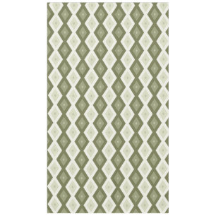 Olive green diamond pattern tablecloth