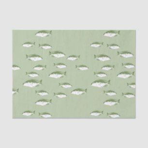 Olive green fish tissue paper