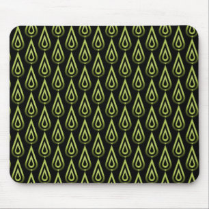 Olive Green Flickering Flames Mousepad