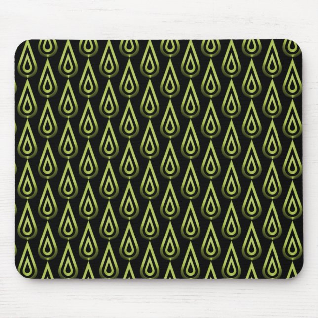 Olive Green Flickering Flames Mousepad (Front)