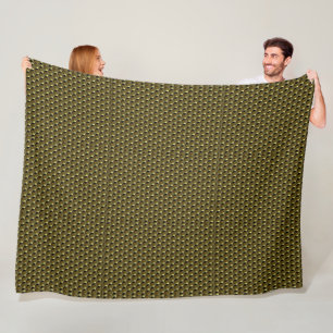 Olive Green Geometric Art Blanket