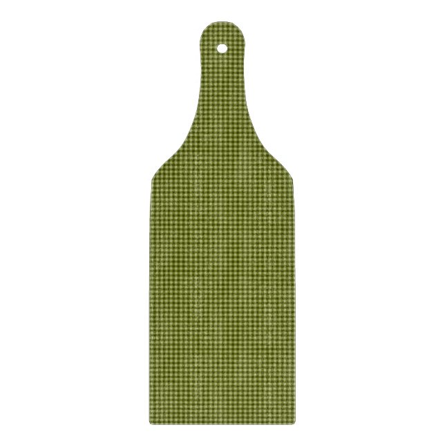 Olive Green Gingham-CUTTING BOARD PADDLE (Front)