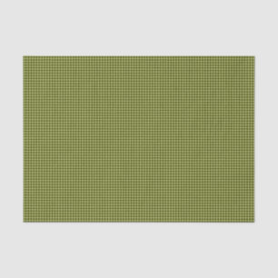 Olive Green Gingham-TISSUE WRAPPING PAPER