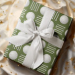 Olive Green Golf Ball and Tee Gift  Wrapping Paper<br><div class="desc">Stylish golf wrapping paper. White golf balls and tees in a regulated grid pattern over a bold modern coloured background. Suitable for Christmas holiday,  Father's Day,  Mother's Day,  graduation,  birthdays and more! Perfect for your special golfer. Contact for assistance with any customisations to fit your wishes.</div>