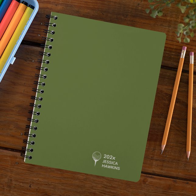 Olive Green Golf Tee Personal Weekly Planner (Creator Uploaded)