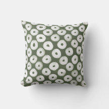 Olive Green Hand-Drawn Bold Rustic Circles
