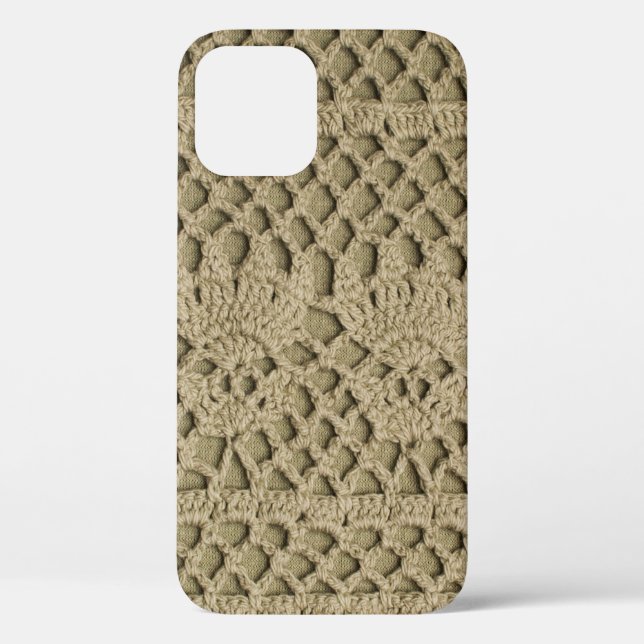Olive green handmade lace on olive background Case-Mate iPhone case (Back)