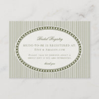 Olive Green Harlequin Chequered Bridal Registry