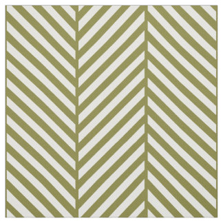 Olive Green Herringbone Large Scale Fabric