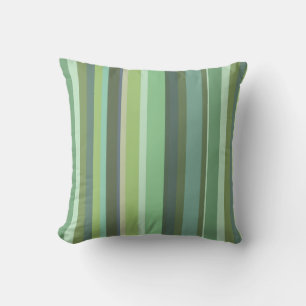 Olive green horizontal stripes cushion