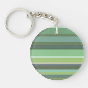Olive green horizontal stripes key ring