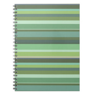 Olive green horizontal stripes notebook