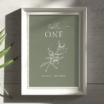 Olive Green Italian Wedding - Mediterranean Table Number<br><div class="desc">Add a refined touch to your reception with this elegant olive green table number card. Featuring a delicate botanical illustration inspired by Mediterranean greenery, it’s perfect for Italian themed weddings, vineyard receptions, or rustic outdoor celebrations. Designed to coordinate with the full Olive Wedding Suite, these minimalist cards help guide guests...</div>