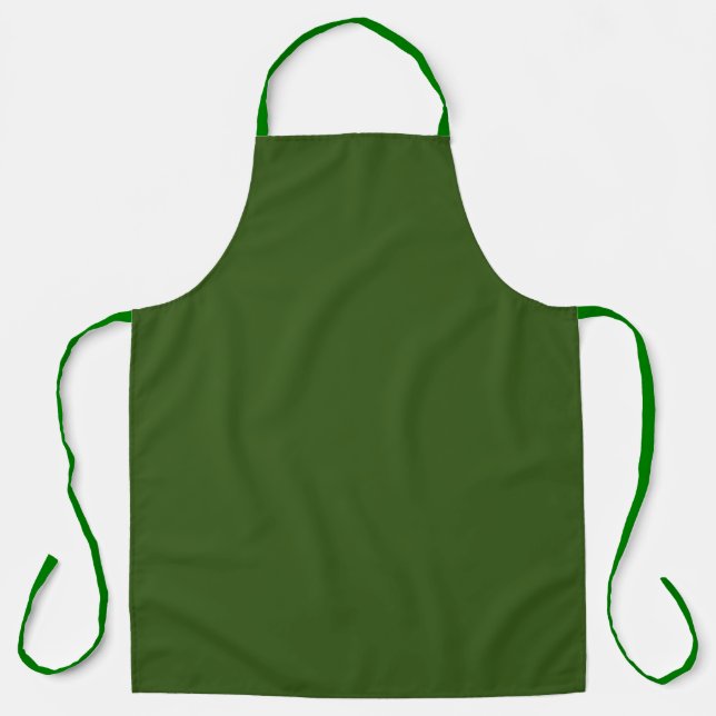 Olive Green  Kitchen Craft Chef  Apron (Front)