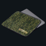 Olive Green Leopard Skin Design  Laptop Sleeve<br><div class="desc">Laptop Sleeve. Featuring a olive green leopard skin design ready for you to personalise. ✔NOTE: ONLY CHANGE THE TEMPLATE AREAS NEEDED! 😀 If needed, you can remove the text and start fresh adding whatever text and font you like. 📌If you need further customisation, please click the "Click to Customise further"...</div>