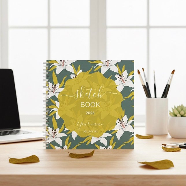 "Olive Green Lily" Sketchbook - Notebook (Creator Uploaded)