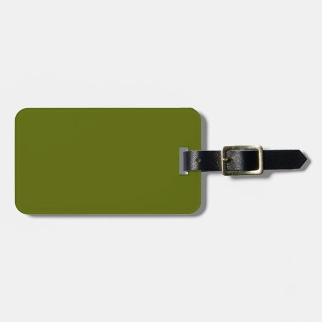 Olive Green Luggage Tag (Front Horizontal)
