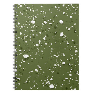 Olive Green Marble Notebook