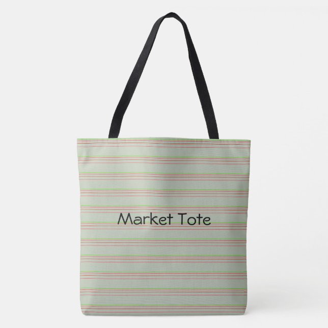 Olive Green Market Tote (Front)