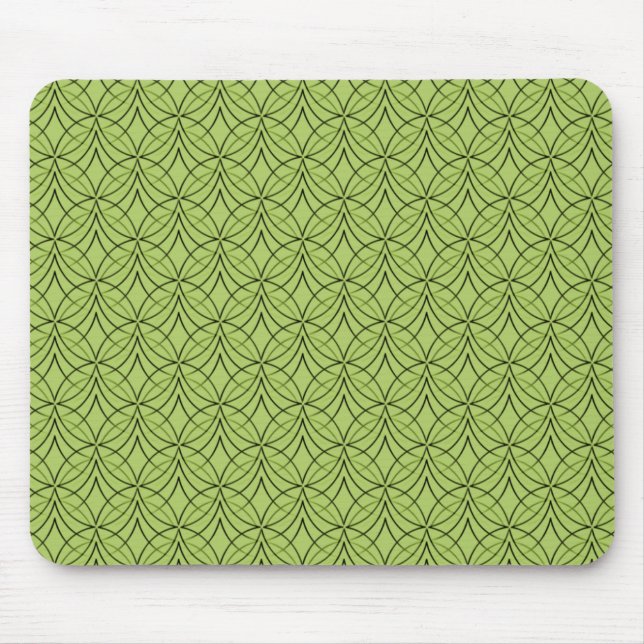 Olive Green Metro Retro Mousepad (Front)