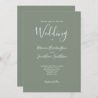 Olive Green Minimal Modern Wedding