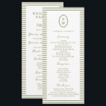 Olive Green Modern Wedding Program Card<br><div class="desc">Trending olive green wedding program card for a modern elegant wedding ceremony. This sophisticated program reflects quiet luxury and modern botanical aesthetics, perfect for the refined modern bride planning a vineyard, garden, or coastal celebration. Style with olive linen details, gold accents, and minimalist ceremony décor for a polished editorial wedding...</div>