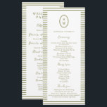 Olive Green Modern Wedding Program Card<br><div class="desc">Trending olive green wedding program card for a modern elegant wedding ceremony. This sophisticated program reflects quiet luxury and modern botanical aesthetics, perfect for the refined modern bride planning a vineyard, garden, or coastal celebration. Style with olive linen details, gold accents, and minimalist ceremony décor for a polished editorial wedding...</div>