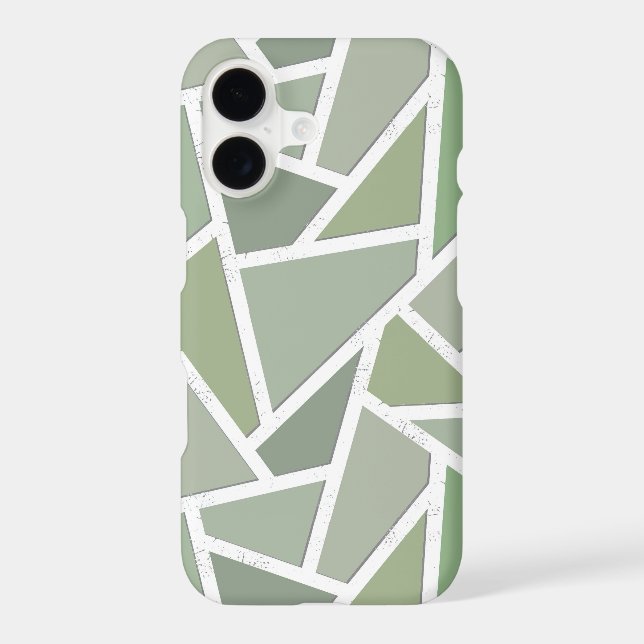 Olive green mosaic pattern (Back)