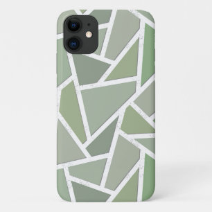 Olive green mosaic pattern Case-Mate iPhone case