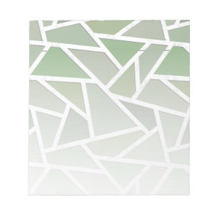 Olive green mosaic pattern notepad