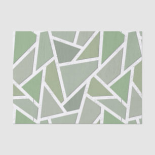 Olive green mosaic pattern tissue paper