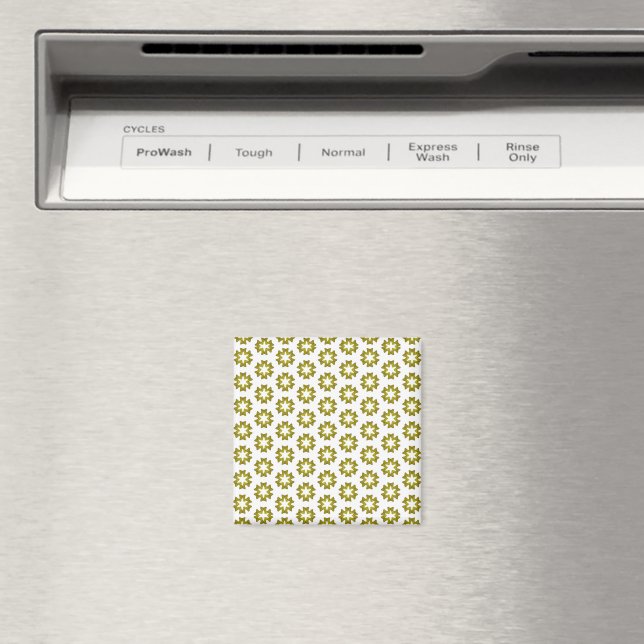 Olive Green Pattern Magnet (In Situ (Dishwasher))