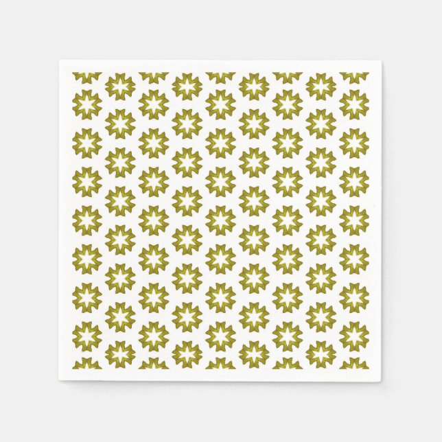 Olive Green Pattern Napkin (Front)