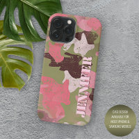  Olive Green Pink Khaki Brown Camo Art Pattern