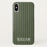 Olive green pinstripes